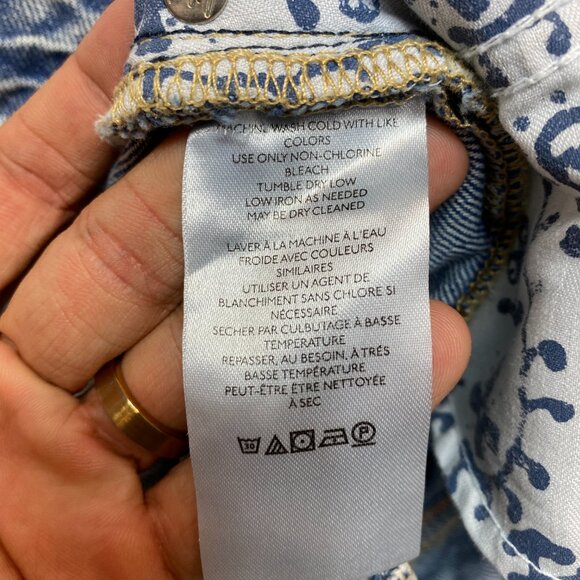 We The Free Jeans Womens 30 Blue Wide Leg High Rise Denim Distressed - Picture 6 of 11